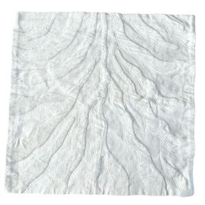 Pottery Barn Atlantic Applique Pillow Cotton Linen Blend Square 20" Square